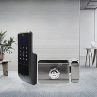 Serrure intelligente WiFi Tuya certifiée Matter, en alliage d'aluminium, avec lecteur d'empreintes digitales, batterie rechargeable, carte mémoire, sécurité domestique intelligente