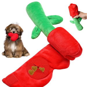 Giocattolo friendly striaky Crinkle Snuffle giocattolo di san valentino rosa di san valentino simpatico stile di peluche - Product Image 1