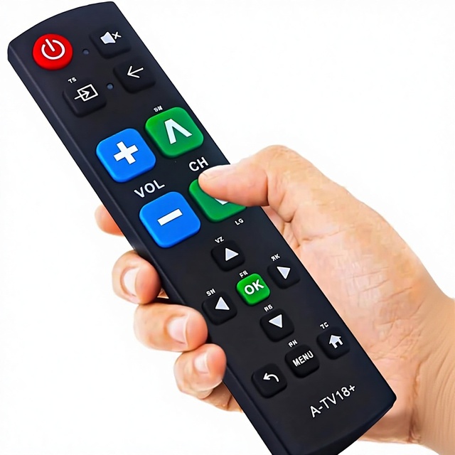 Big Button Universal TV Remote Control for Seniors No Programming Required Compatible with Samsung VIZIO Hisense Panasonic TVs