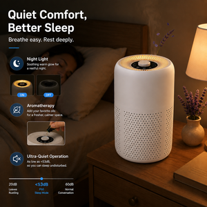 Purificador de Aire de Escritorio con Aromaterapia, H13 <span class=keywords><strong>True</strong></span> HEPA, USB, Portátil, Mini, Silencioso, Sin Ozono, para Hogar, Dormitorio, Oficina, Pequeño - Product Image 2