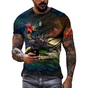 12 segni zodiacali ricamo 3D Anti-pilling con motivo tinta unita Casual ampia vestibilità 180g a maglia a maniche corte <span class=keywords><strong>da</strong></span> <span class=keywords><strong>uomo</strong></span> t-shirt - Product Image 6