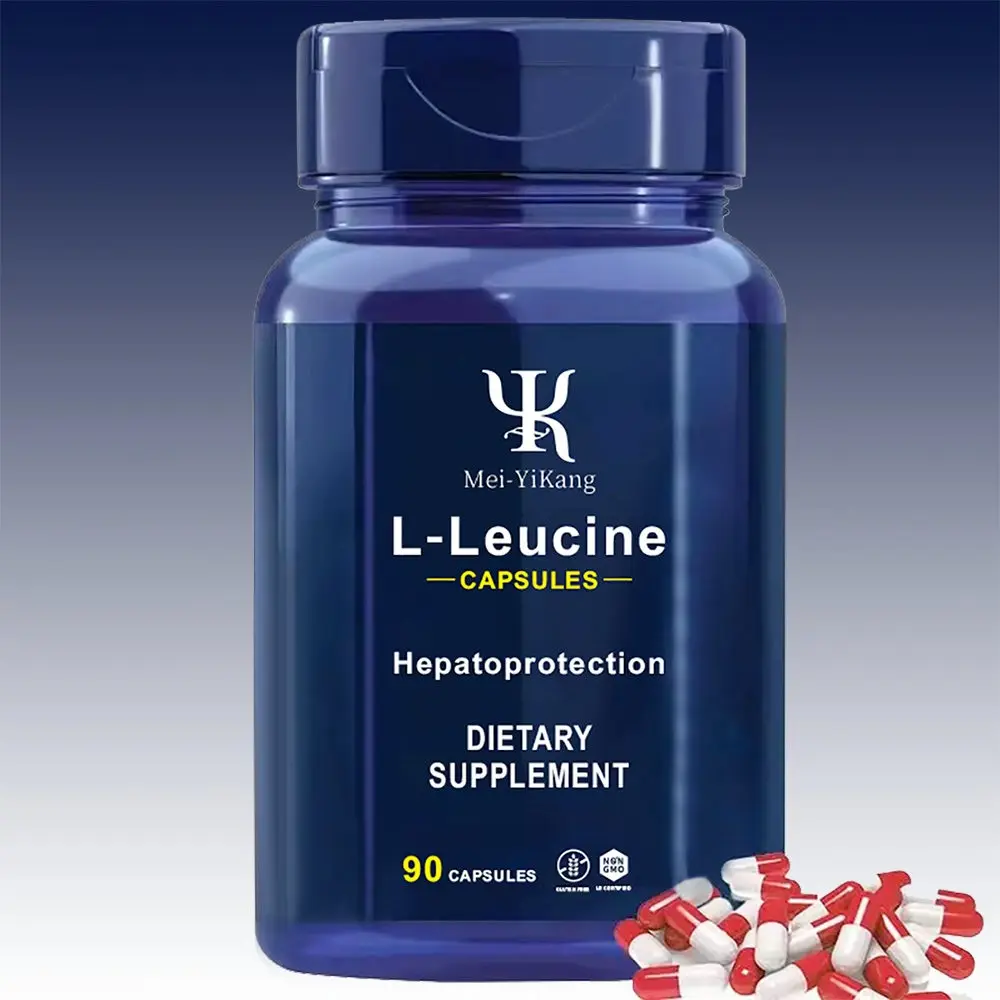 Etiqueta privada personalizada aumenta la energía y el apoyo muscular L-leucina cápsulas contienen L-leucina L-isoleucina y L-valina 90 cápsulas