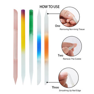 התאמה אישית מקצועית מסמר קובץ מניקור מניקור מניקור קריסטל פושר ציפורניים קובץ 2 ב 1 זכוכית סוחר - Product Image 3