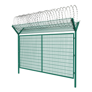 Barato galvanizado en caliente o recubrimiento en polvo decorativo anti escalada maquinilla de afeitar pared pico doble barra de alambre 358 valla - Product Image 6
