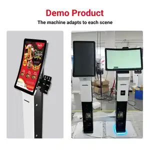 23.6 inch Android thanh toán kiosk ý tưởng thiết kế với NFC cong màn hình cảm ứng Máy in nhiệt kiosk tự phục vụ kiosk