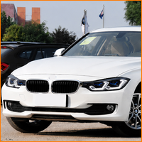 Faros Delanteros LED con Diseño OSS de Ojos Dorados para BMW Serie 3 F30 F35 2013-2019, Proyector de Lente Láser Dual Directo, Conjunto de Faros DRL