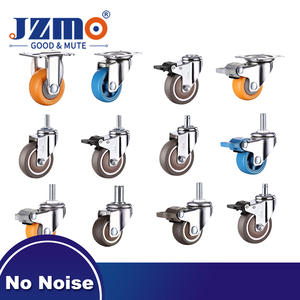 Roue pivotante industrielle robuste en polyuréthane de 1 pouce, 2 pouces, 3 pouces, petite, pour conteneur à déchets, meubles, valise, nylon, 50 mm - Product Image 1