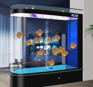 Nouvel <span class=keywords><strong>Aquarium</strong></span> de Luxe 2026 avec Écran de Séparation <span class=keywords><strong>en</strong></span> Verre Ultra Blanc, Filtre Flottant <span class=keywords><strong>en</strong></span> Verre, 600L, pour Extérieur et Bureau - Product Image 2