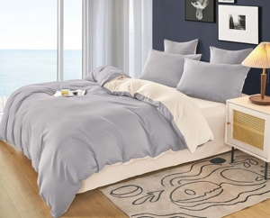 Set <span class=keywords><strong>Copripiumino</strong></span> Nordico Minimalista di Lusso, 3 Pezzi, 100% Poliestere, Traspirante, Antistatico, Ecologico, per Tutte le Stagioni, per Casa e Hotel - Product Image 2