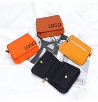 Dompet Pendek Wanita RFID Blocking Pure Fashion, Tempat Kartu, Dompet Koin, Kulit Asli, Gaya Jepang, Mini, Lucu, Clutch