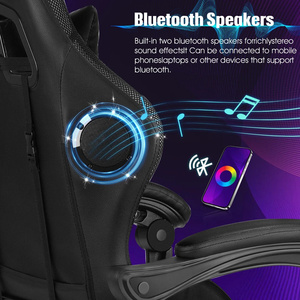 CA envío <span class=keywords><strong>gratis</strong></span> Silla <span class=keywords><strong>de</strong></span> juegos con altavoz Bluetooth y luz Led Rgb silla ergonómica <span class=keywords><strong>de</strong></span> masaje <span class=keywords><strong>para</strong></span> juegos <span class=keywords><strong>de</strong></span> ordenador con reposapiés - Product Image 3