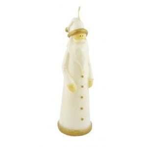 Vela blanca brillante de Papá Noel para decoraciones navideñas - Product Image 1