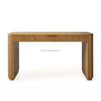 Bureau d'ordinateur rectangulaire en bois massif de style français MYHOME, durable, pour le bureau du responsable, le salon, taille personnalisable