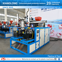 Machine de soufflage électrique semi-automatique à double station pour la fabrication de jouets en plastique en forme de pêche