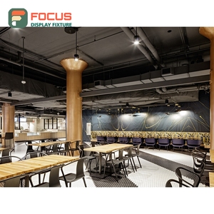 ตู้โชว์กาแฟแบบมืออาชีพ ลายไม้ ตู้วางมุม ตู้โชว์สินค้าร้านกาแฟ - Product Image 5