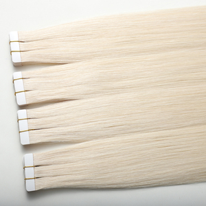 Wholesale Top Quality Premium 100% Virgin Tape in Human Hair Extensions <strong>Blonde</strong> Raw Donating European Invisible Min Tape in Weft - Product Image 1