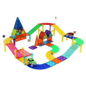 2025 bricolage tige jouets aimant blocs magnétique piste de course voiture ensemble pour enfants jouets éducatifs <span class=keywords><strong>Magnatiles</strong></span> jouets pour enfant - Product Image 3