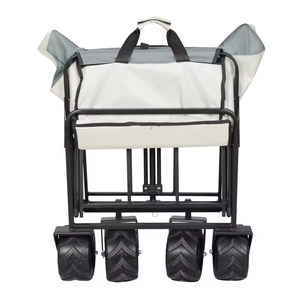Chariot de jardin multifonctionnel en plastique pour l'extérieur Chariot de rangement pliable pour le camping et la plage pour les outils de magasinage avec personnalisation OEM - Product Image 4