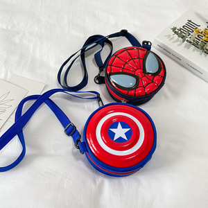 Sac de messager de mode créative pour garçon Cartoon Cool Spider Man Captain America sac à bandoulière étanche PU porte-monnaie en gros - Product Image 1