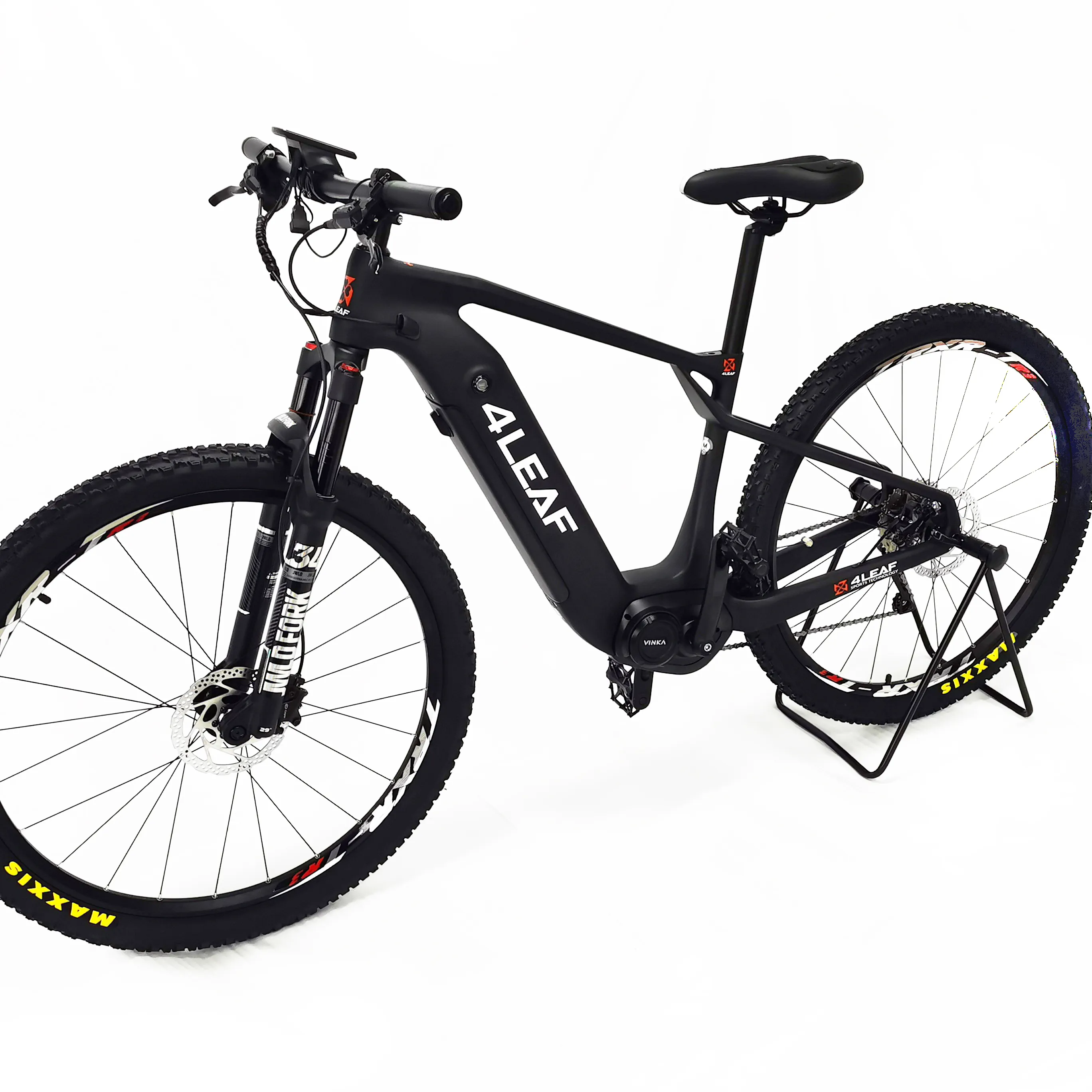 Vélo de montagne tout terrain en fibre de carbone, bicyclette motorisée à entraînement central, avec batterie
