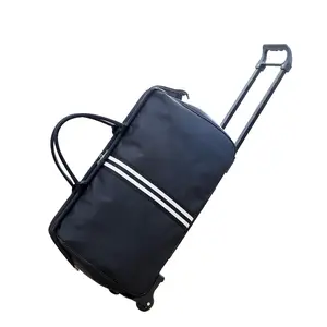 제조 업체 도매 휴대용 트롤리 빛 대용량 여행 접이식 수하물 손 드래그 가방 로고 인쇄