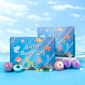 Bombe da Bagno Effervescenti di Lusso per Bambini, Etichetta Privata, Naturali e Vegane con Oli Essenziali e Giocattolo Sorpresa - Product Image 1