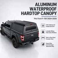 Capot rigide étanche en aluminium pour pick-up Ford F-150 2024 2025 – Accessoires tout-terrain pour benne de camion