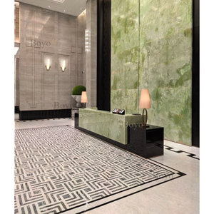 Espaces intérieurs publics des aéroports, centres commerciaux, mosaïques modernes, <span class=keywords><strong>carreaux</strong></span> <span class=keywords><strong>de</strong></span> terrazzo noirs polis - Product Image 6