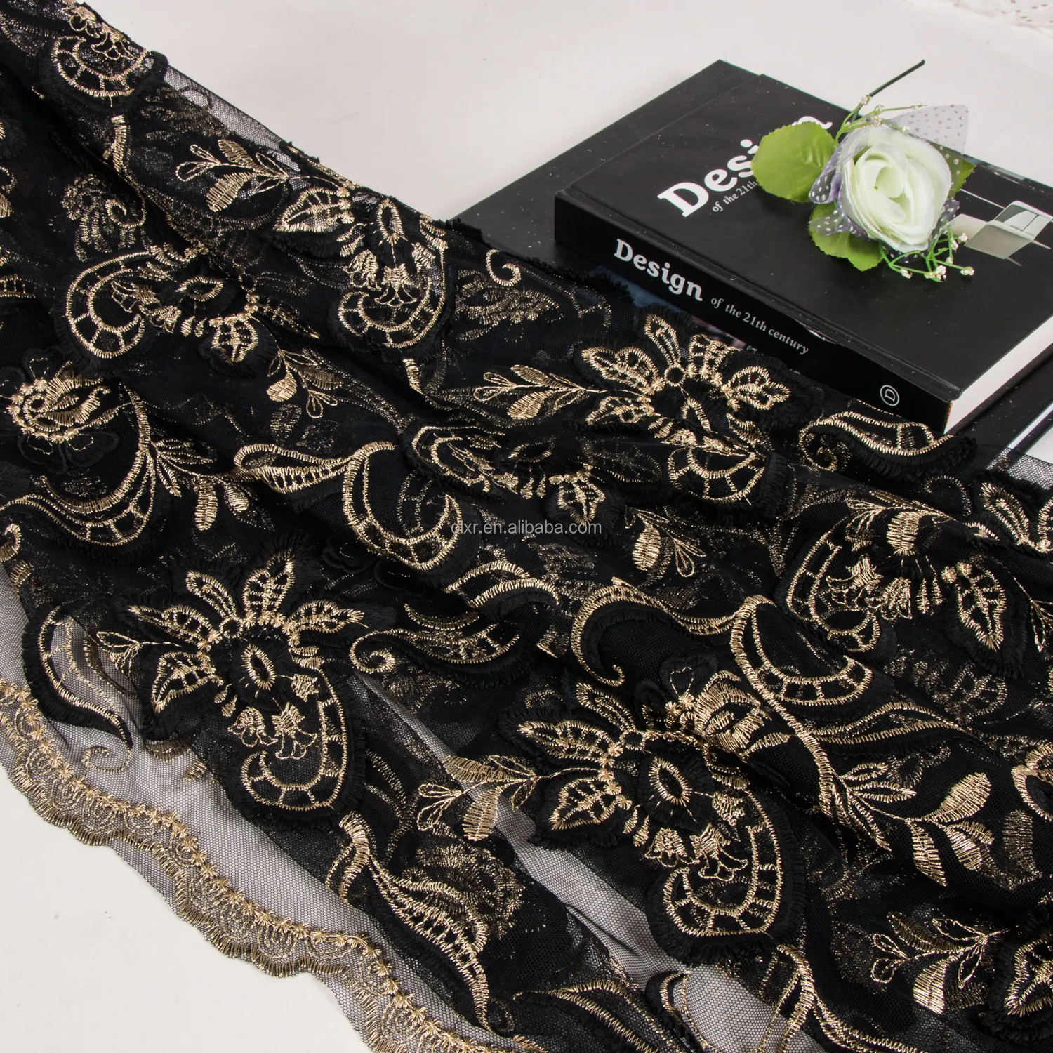 Тюлевая ткань с цветочной вышивкой вязаный Тюль с памятью Свадебные платья домашний текстиль аксессуары ткань