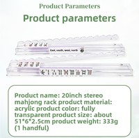 Supports de Mahjong Américains Antidérapants avec Poussoirs Magnétiques, Lot de 4 Supports en Acrylique Transparent de 20 Pouces, Supports de Mahjong de Luxe Premium Robustes