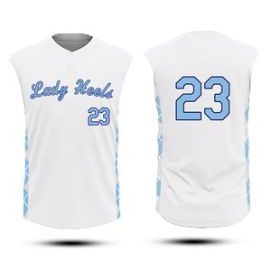 Maillot de baseball personnalisé sans manches à boutons intégraux pour équipe - Product Image 1