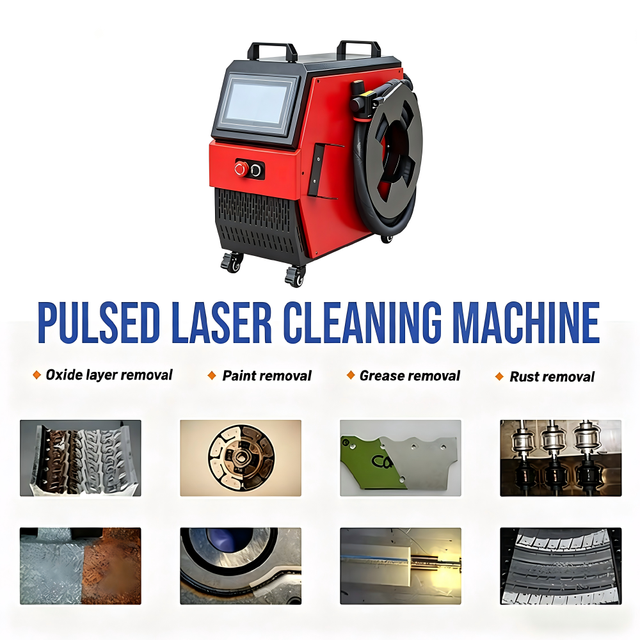 100W Laser Rust Removal Machine Pulsed Laser Cleaner Handheld Portable Laser Cleaning Machine for Rust Oil Paint Cleaning