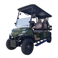 Voiturette de golf électrique surélevée haut de gamme pour 6 passagers, avec pare-brise, couleur personnalisable en option