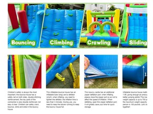 Crazy giant-pista de obstáculos inflable para adultos, tobogán grande de pared de escalada, Combo para la venta - Product Image 5