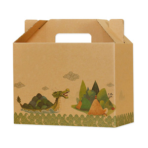 Hộp đóng gói trái cây-Hộp quà cứng ba lớp sóng vẽ tay dập nổi Hộp Quà Tặng di động tùy chỉnh - Product Image 4