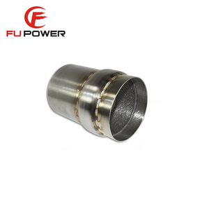Fupower性能3 1/2 “直径X 2” 长收集器消声器排气不锈钢 - Product Image 1