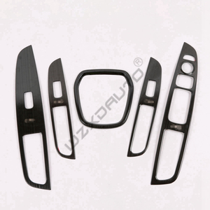 WZXD Cache-interrupteur de lève-vitre électrique en acier noir, garniture de levier de vitesse, accessoires 2016 pour I10 - Product Image 3