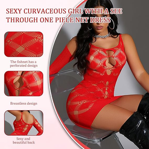 Lingerie sexy en résille JT pour femmes, robe chemise en maille extensible, combinaison coquine taille unique, vêtements de nuit, vêtements de club - Product Image 3