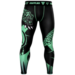 Leggings de compression personnalisés pour hommes, pour grappling, BJJ, MMA, entraînement, sublimation, vêtements de sport pour arts martiaux - Product Image 1