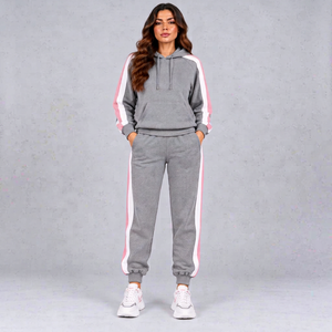 Conjunto Deportivo de Dos Piezas para Mujer, Sudadera con Capucha y Pantalones Deportivos Personalizados, Ropa Deportiva Informal de Moda Urbana - Product Image 1