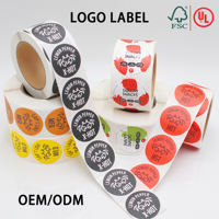 Rouleau d'étiquettes personnalisées en vinyle imperméable, impression de logo promotionnel, étiquettes d'emballage commercial, étiquettes de produits en rouleau