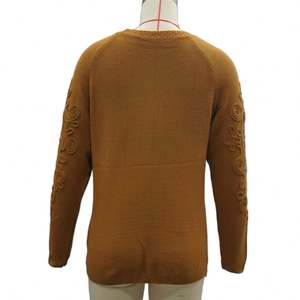 Maglione Personalizzato da Donna 2026 con Lavorazione a Trecce, Maniche Lunghe, Collo Tondo, Pullover Lavorato a <span class=keywords><strong>Maglia</strong></span> - Product Image 3
