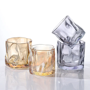 Vaso de Vidrio Irregular de Lujo de 200 ml y 250 ml, Estilo Arcoíris Ondulado, para Whisky, Bar, Portavelas, Recuerdo de Boda y Regalos - Product Image 2