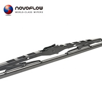Lame d'essuie-glace NOVOFLOW en caoutchouc naturel, avec rivet en acier métallique, pour cadre de bras de selle/crochet, vente en gros de lames d'essuie-glace pour camions et bus