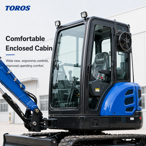 Mini-excavatrice sur chenilles TOROS populaire, 1 tonne, 2 tonnes, 3,5 tonnes, CE EPA, avec moteur, pour travaux agricoles et routiers - Product Image 4