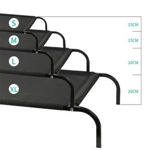 Cama de refrigeración para mascotas con marco de acero inoxidable resistente al agua para exteriores, cama Rectangular elevada para perros con patrón de puntos, transpirable y elevada - Product Image 3