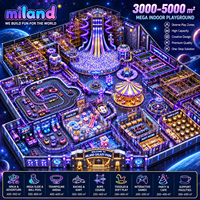 Équipement de terrain de jeux intérieur Thème spatial Orange Centres de divertissement familial Conception de l'aménagement Filet d'escalade Grande roue géante
