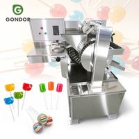 Volledig automatische productielijn voor snoepgoed, kleine snoepvormen en harde lolly's met vulling.