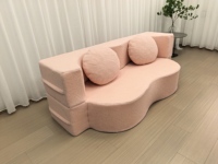 Sofá Cama Lineal Contemporáneo de 2 Plazas, Embalaje Comprimido, Sofá Recto Convertible Minimalista