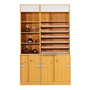 Rd Wooden Checkout Counter 2 Compartments Modern Design For Supermarket Convenience Store Bar - Product Image 1